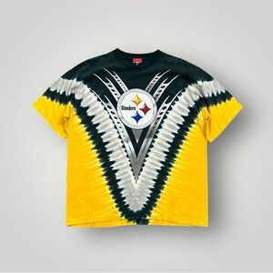 Vintage 90s Pittsburgh Steelers NFL Tie Dye Single Stitch Shirt